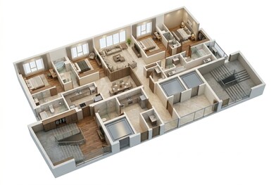 Floor plan of 4 BHK 1581 Sq. Ft. Apartment in Rustomjee Crown Phase 2, Mumbai
