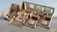 Floor plan of 2 BHK 798 Sq. Ft. Apartment in Lodha Eternis, Mumbai