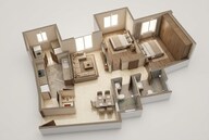 Floor plan of 2 BHK 776 Sq. Ft. Apartment in Lodha Eternis, Mumbai