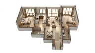 Floor plan of 2 BHK 750 Sq. Ft. Apartment in L And T Rejuve 360, Mumbai