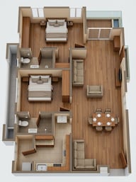 Floor plan of 2 BHK 1475 Sq. Ft. Apartment in INDIS Viva City, Hyderabad