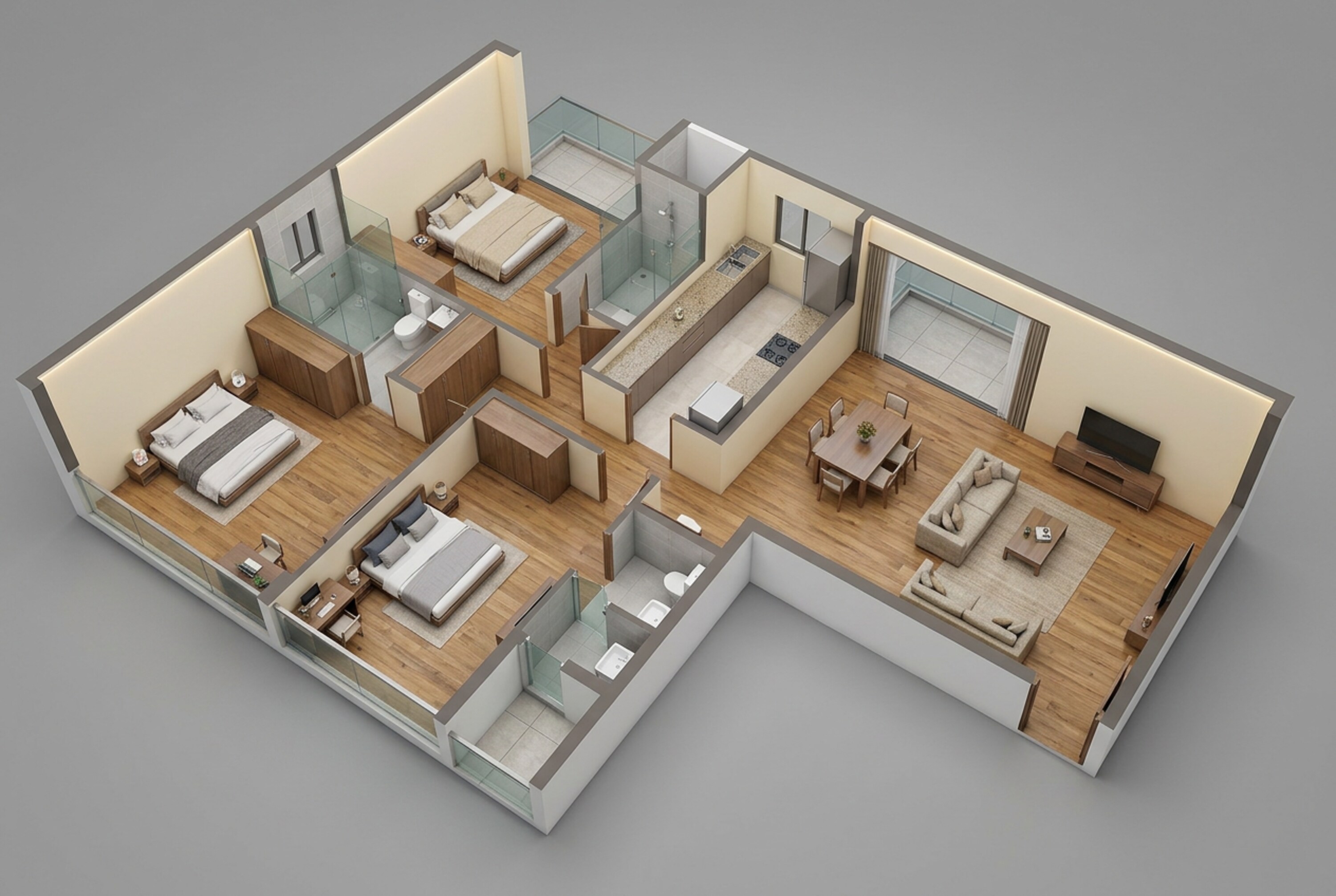 Floor plan of 3 BHK 2561 Sq. Ft. Apartment in Casagrand Avenue Park, Chennai