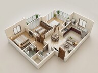 Floor plan of 2 BHK 1092 Sq. Ft. Apartment in Sowparnika Euphoria, Bangalore