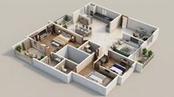 Floor plan of 3 BHK 1779 Sq. Ft. Apartment in Provident Equinox 3, Bangalore
