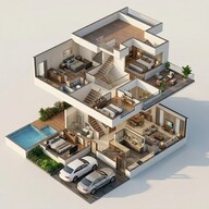 Floor plan of 3 BHK 2469 Sq. Ft. Villa in Casagrand Selenia, Chennai