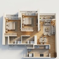 Floor plan of 2 BHK 655 Sq. Ft. Apartment in Godrej Nurture Mumbai, Mumbai