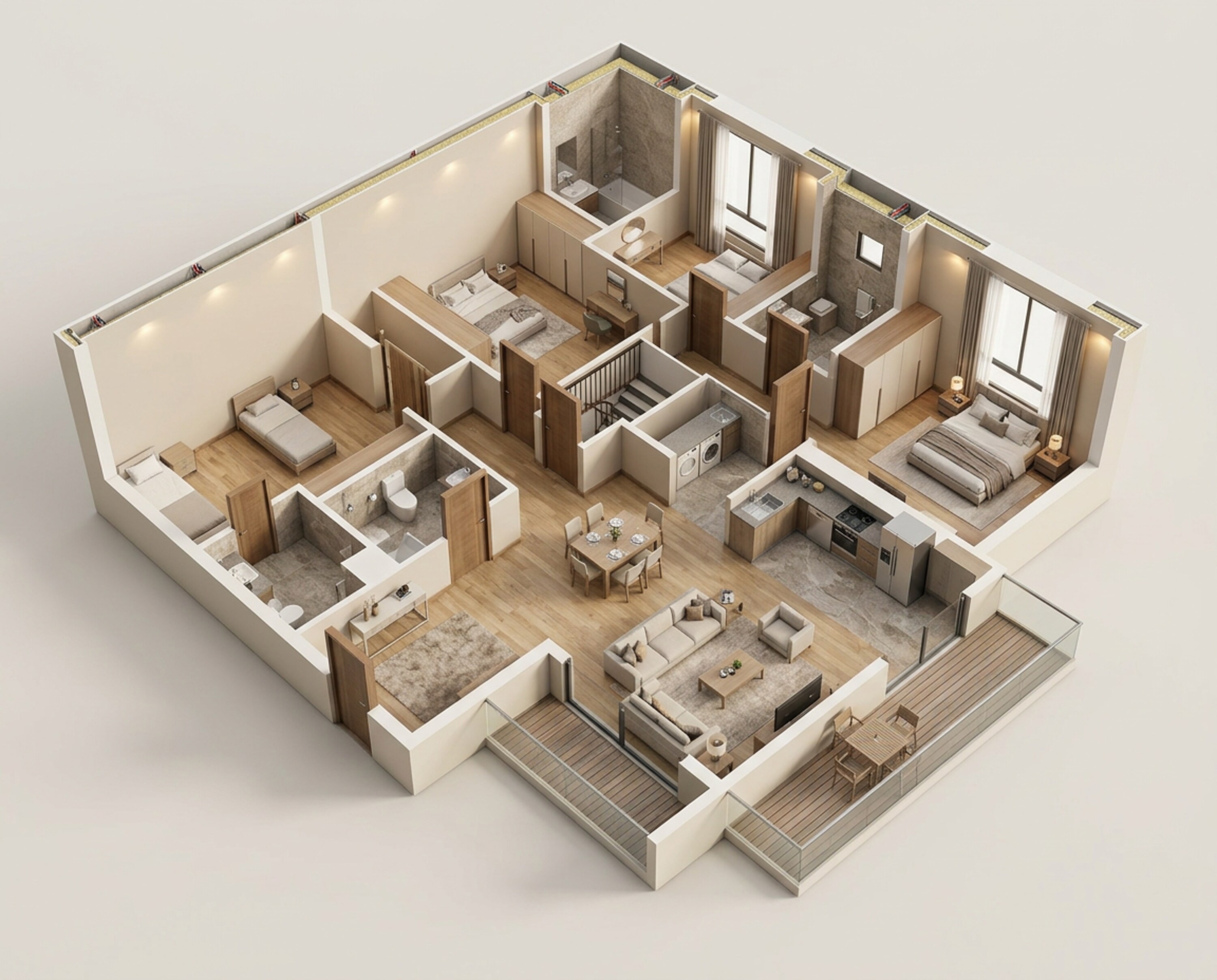 Floor plan of 4 BHK 2327 Sq. Ft. Apartment in Sobha Infinia, Bangalore