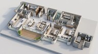 Floor plan of 3 BHK 1578 Sq. Ft. Apartment in Lodha Hanging Garden Palava, Thane