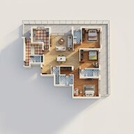 Floor plan of 3 BHK 2844 Sq. Ft. Apartment in Max Estate 360, Gurgaon