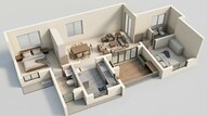 Floor plan of 2 BHK 1102 Sq. Ft. Apartment in DRA Beena Clover, Chennai