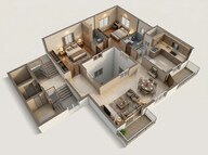 Floor plan of 2 BHK 1183 Sq. Ft. Apartment in Urban Tree Excellence, Chennai