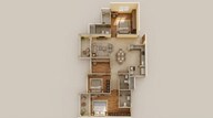 Floor plan of 3 BHK 1805 Sq. Ft. Apartment in Sumadhura Epitome, Bangalore