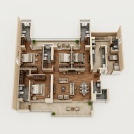 Floor plan of 4 BHK 3897 Sq. Ft. Apartment in Godrej Miraya, Gurgaon