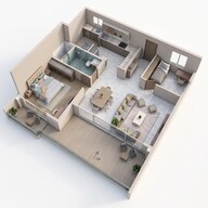 Floor plan of 2 BHK 1450 Sq. Ft. Apartment in Sumadhura Capitol Residences, Bangalore