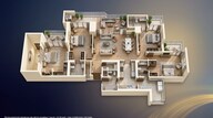 Floor plan of 3 BHK 2690 Sq. Ft. Apartment in Smart World Sky Arc, Gurgaon