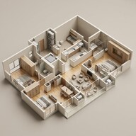 Floor plan of 4 BHK 1743 Sq. Ft. Apartment in Supreme Boulevard, Mumbai