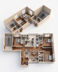 Floor plan of 3 BHK 2511 Sq. Ft. Apartment in Sobha Marina One, Kochi