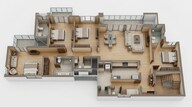 Floor plan of 4 BHK 2700 Sq. Ft. Apartment in Emaar Amaris, Gurgaon