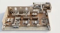 Floor plan of 3 BHK 2700 Sq. Ft. Apartment in Godrej Riverine, Noida