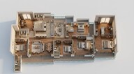 Floor plan of 4 BHK 3700 Sq. Ft. Apartment in Godrej Riverine, Noida