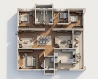 Floor plan of 4 BHK 2800 Sq. Ft. Apartment in Godrej Madison Avenue, Hyderabad