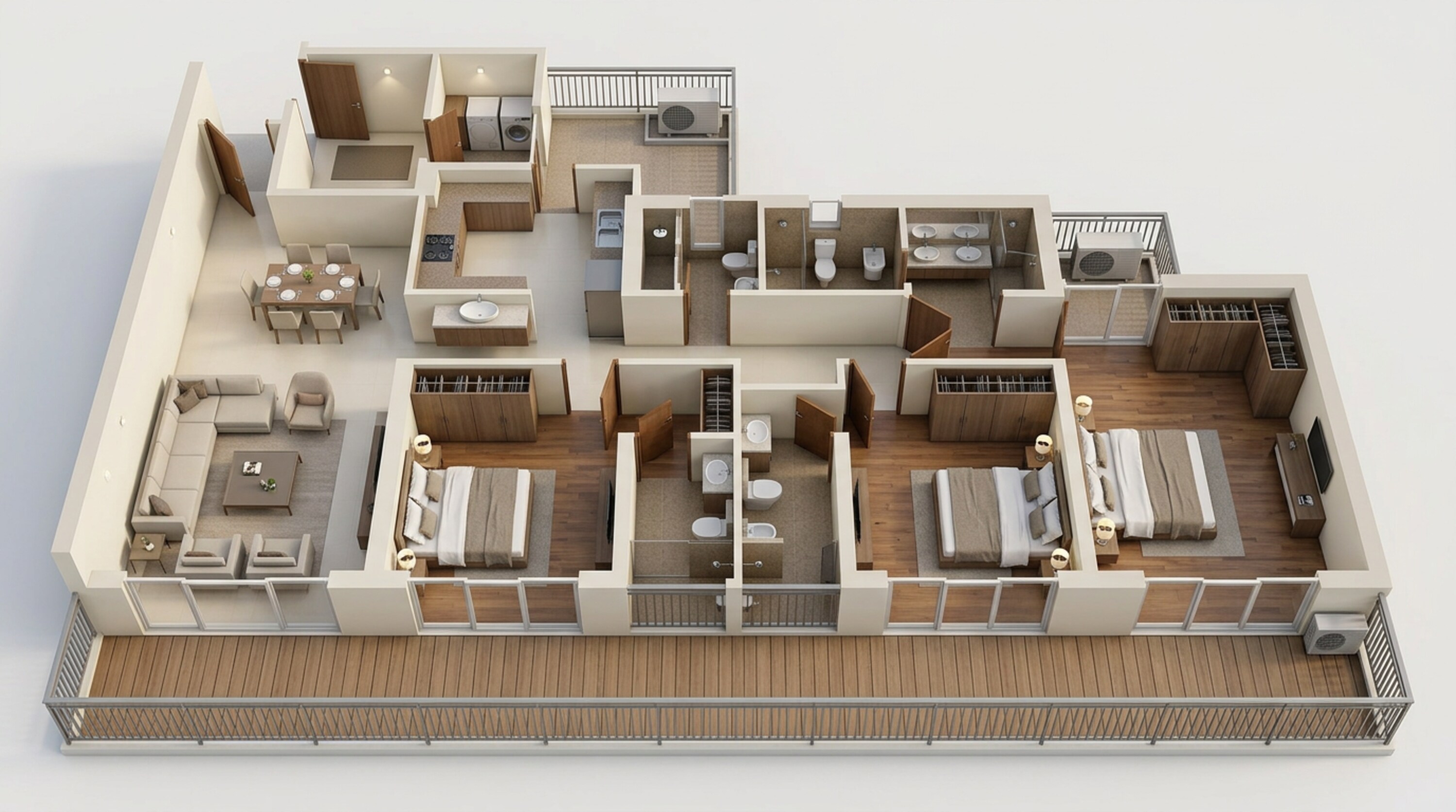 Floor plan of 3 BHK 3182 Sq. Ft. Apartment in Godrej Astra, Gurgaon