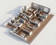 Floor plan of 4 BHK 4092 Sq. Ft. Apartment in Godrej Astra, Gurgaon