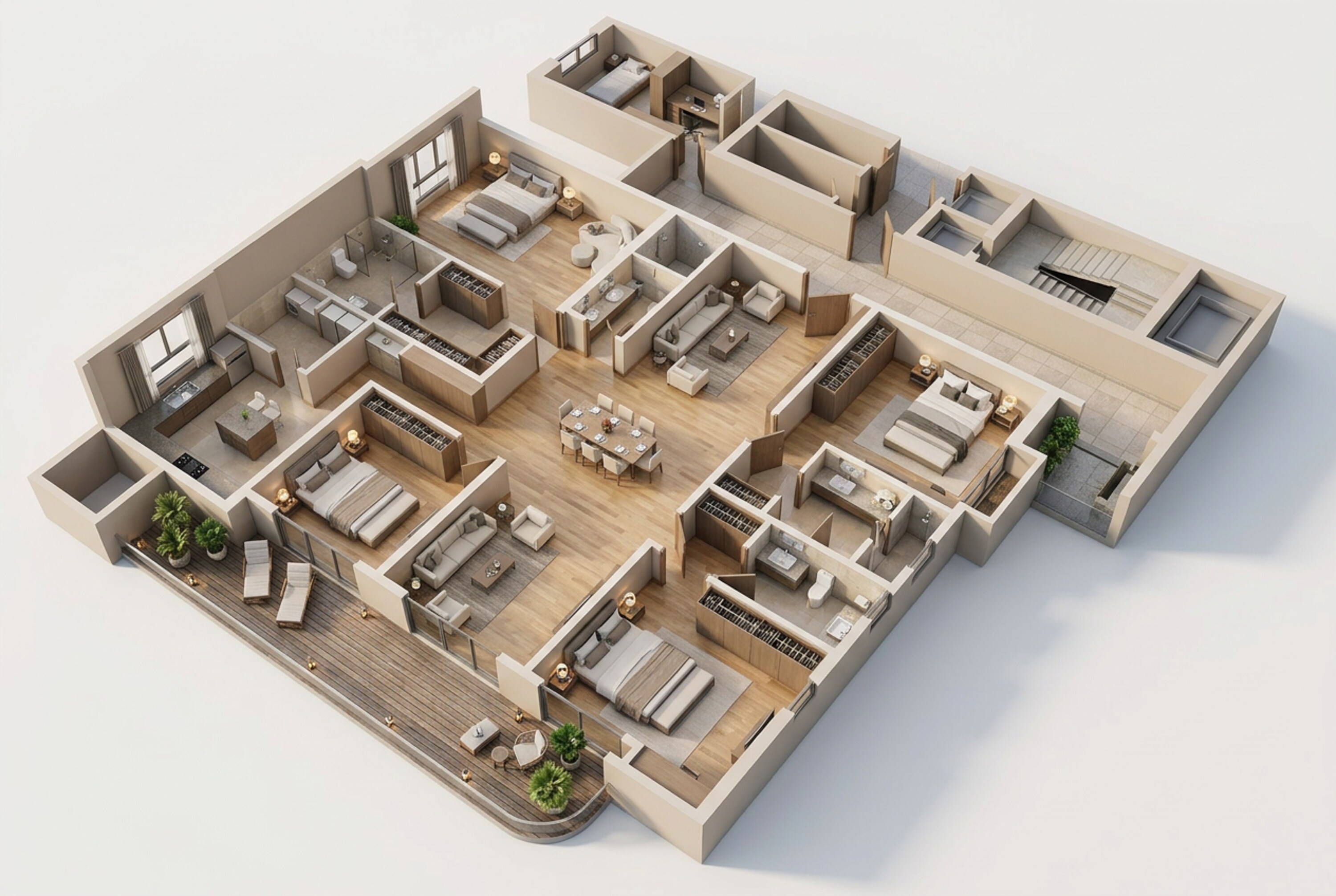 Floor plan of 4 BHK 4123 Sq. Ft. Apartment in Brigade Gateway, Hyderabad