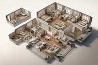 Floor plan of 5 BHK 5760 Sq. Ft. Apartment in Brigade Gateway, Hyderabad