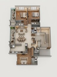Floor plan of 3 BHK 2080 Sq. Ft. Apartment in Birla Evara, Bangalore