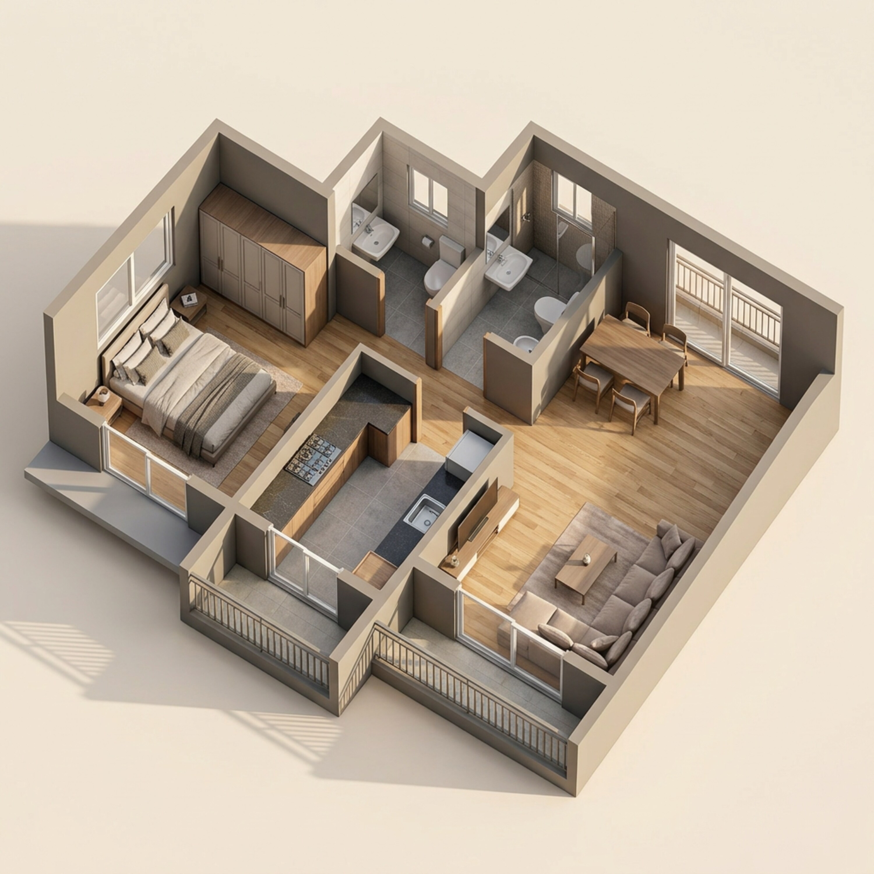 Floor plan of 1 BHK 502 Sq. Ft. Apartment in Shree Ostwal Akaasha, Thane