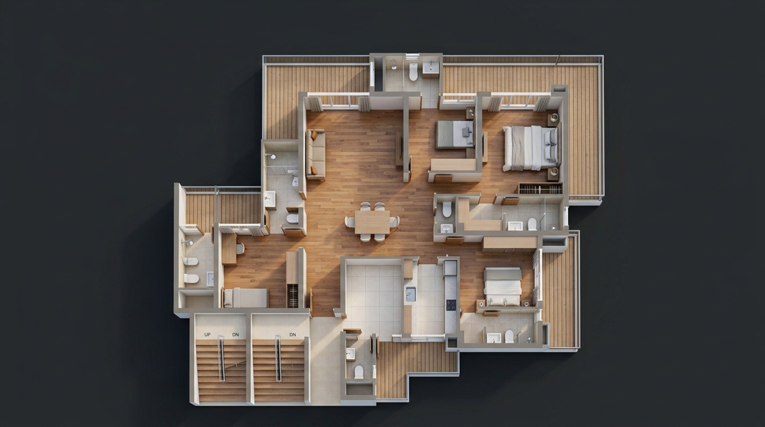 Floor plan of 4 BHK 3460 Sq. Ft. Apartment in Hero Homes Palatial, Gurgaon
