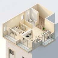 Floor plan of 1 BHK 415 Sq. Ft. Apartment in Ganesh Infinity Heights, Palghar