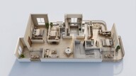 Floor plan of 2 BHK 1451 Sq. Ft. Apartment in BPTP Amstoria Verti Greens, Gurgaon