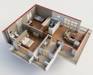Floor plan of 2 BHK 464 Sq. Ft. Apartment in Vistara World, Navi Mumbai