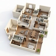 Floor plan of 4 BHK 2925 Sq. Ft. Apartment in Baashyaam Enchanted, Chennai