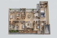 Floor plan of 4 BHK 4300 Sq. Ft. Apartment in Birla Arika, Gurgaon