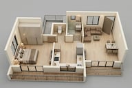 Floor plan of 1 BHK 418 Sq. Ft. Apartment in Sai Shiv Sarovar Heritage, Thane