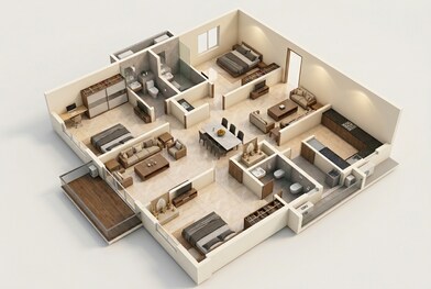 Floor plan of 3 BHK 2146 Sq. Ft. Apartment in Casagrand Evon, Hyderabad
