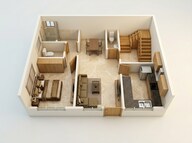 Floor plan of 1 BHK 442 Sq. Ft. Apartment in Zee Sai Chintan, Mumbai