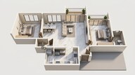 Floor plan of 2 BHK 756 Sq. Ft. Apartment in Saheel Itrend Vesta, Pune