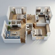 Floor plan of 2 BHK 620 Sq. Ft. Apartment in Padmanabh Shree Yogesh CHS, Thane