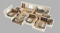 Floor plan of 3 BHK 1196 Sq. Ft. Apartment in Lodha Altero, Pune