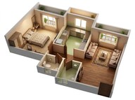 Floor plan of 1 BHK 320 Sq. Ft. Apartment in Arihant Amisha, Navi Mumbai