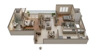 Floor plan of 2 BHK 1490 Sq. Ft. Apartment in Sumadhura Pramoda, Bangalore