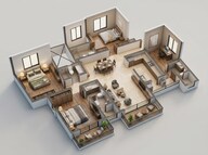 Floor plan of 3 BHK 2093 Sq. Ft. Apartment in Prestige Southern Star, Bangalore