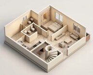Floor plan of 1 BHK 460 Sq. Ft. Apartment in Platinum Crest, Mumbai