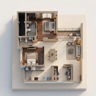 Floor plan of 2 BHK 1530 Sq. Ft. Apartment in Shalimar One World Marbella, Lucknow