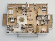 Floor plan of 4 BHK 3865 Sq. Ft. Apartment in Karlan CMR One, Vizag