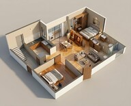 Floor plan of 2 BHK 932 Sq. Ft. Apartment in DAC Prospera, Chennai